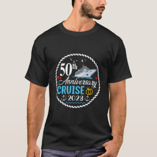 50e Jubileum Cruise 2023 Matching Groep Paar T-shirt