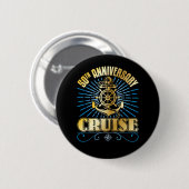 50e Jubileum cruise Ronde Button 5,7 Cm (Voorkant /achterkant)