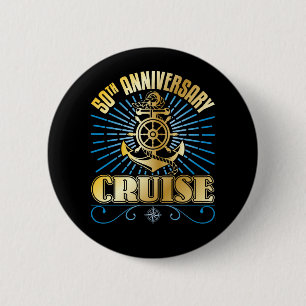 50e Jubileum cruise Ronde Button 5,7 Cm