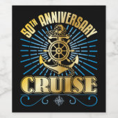 50e Jubileum cruise Wijn Etiket (Enkel label)