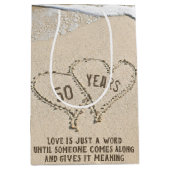 50e Jubileum doorsnede Gemiddelde Gift Bag Medium Cadeauzakje (Voorkant)