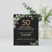 50e Jubileum Eucalyptus Opslaan van datumbudget (Staand voorkant)
