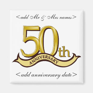 50e Jubileum Favors Magneet