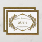 50e Jubileum feestdag Kaart (Voorkant / Achterkant)