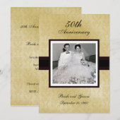 50e Jubileum Foto-uitnodigingen Kaart (Voorkant / Achterkant)