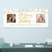 50e Jubileum Foto's 50 jaar oud Spandoek (Beurs)