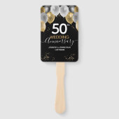 50e Jubileum Gold-ballonnen Handwaaier (Voorkant)