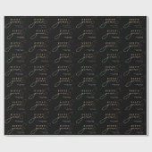 50e Jubileum Gold Black voor bruiloft Cadeaupapier (Vlak)