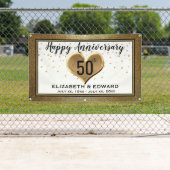 50e Jubileum Gold Confetti - Hangende banner (Insitu)