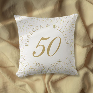 50e Jubileum Gold Dust Confetti Kussen
