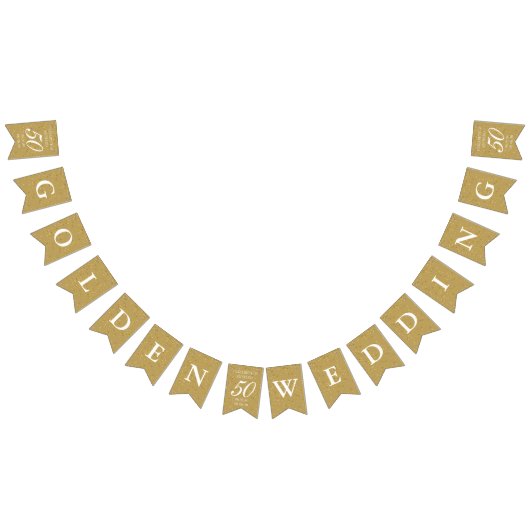 50e Jubileum Gold Dust Confetti Vlaggetjes (Alle)