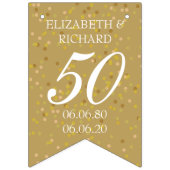 50e Jubileum Gold Dust Confetti Vlaggetjes (Eerste vlag)