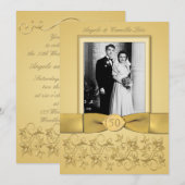 50e Jubileum Gold Invite Kaart (Voorkant / Achterkant)