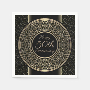50e Jubileum Gold Medallion Paper Napkins Servet
