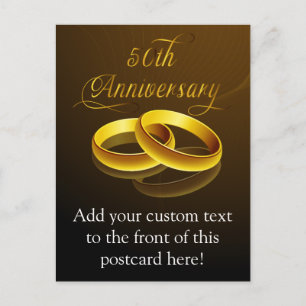 50e Jubileum Gold Script Briefkaart