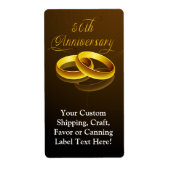 50e Jubileum | Gold Script Etiket (Voorkant)