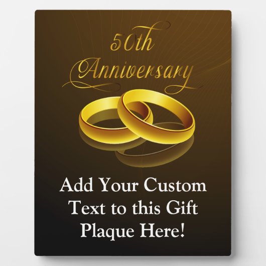 50e Jubileum | Gold Script Fotoplaat (Voorkant)