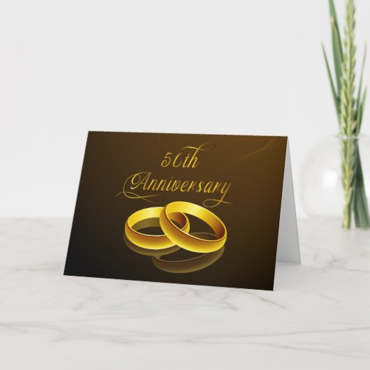 50e Jubileum | Gold Script Kaart (Voorkant)