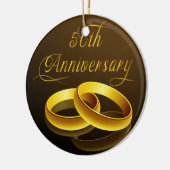 50e Jubileum | Gold Script Keramisch Ornament (Links)