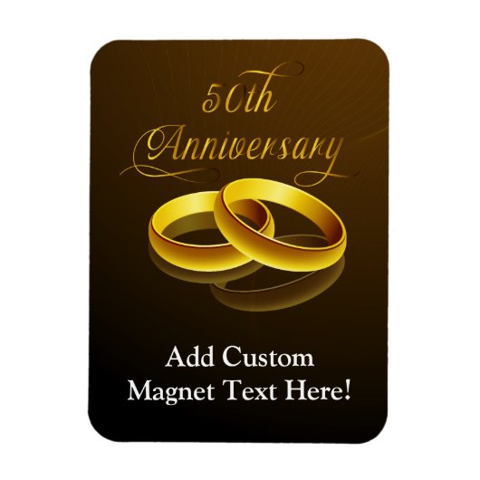 50e Jubileum | Gold Script Magneet (Verticaal)