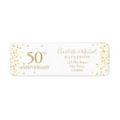 50e Jubileum Gold Signature Return Address Etiket (Voorkant)