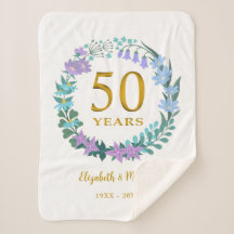 50e Jubileum Golden Floral Bluebells Krans