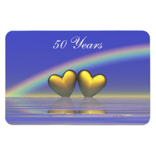 50e Jubileum Golden Hearts Magneet