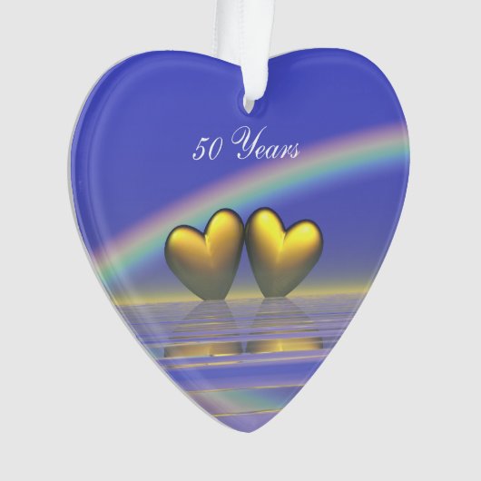 50e Jubileum Golden Hearts Ornament (voorkant)