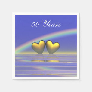 50e Jubileum Golden Hearts Servetten