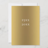 50e Jubileum Golden Pink Floral Change Date Kaart (Achterkant)