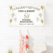 50e Jubileum goud en wit Spandoek (Insitu)