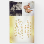 50e Jubileum goud harst jaren naar het buitenland Spandoek (Verticaal)