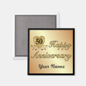 50e Jubileum - Goud Magneet (Voorkant / Achterkant)