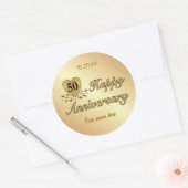 50e Jubileum - Goud Ronde Sticker (Envelop)