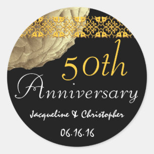 50e Jubileum GOUD Roos Sticker