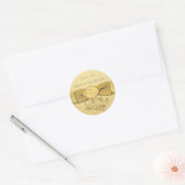 50e Jubileum gouden 1,5" Diameter Ronde Sticker (Envelop)