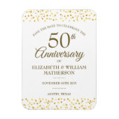 50e jubileum Gouden Harten bewaar de datum Magneet (Verticaal)