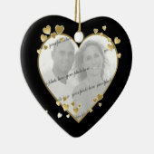 50e Jubileum Hart Foto Keepsake Keramisch Ornament (Rechts)