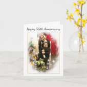 50e Jubileum-kaart voor bruiloft Kaart (Gele Bloem)