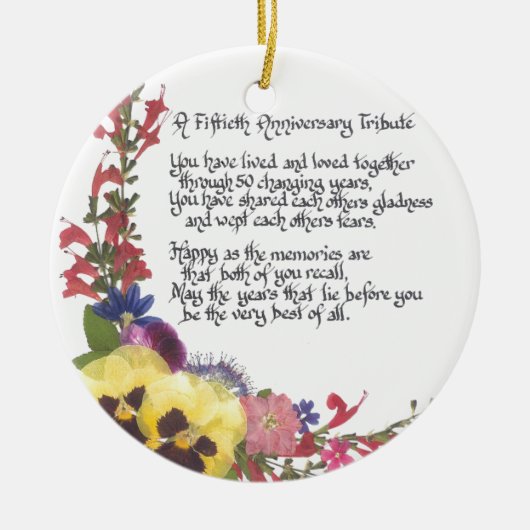 50e Jubileum Keramisch Ornament (Voorkant)