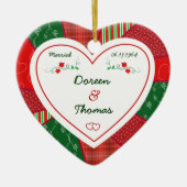 50e Jubileum kerstvakantie Keramisch Ornament (Voorkant)