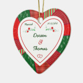 50e Jubileum kerstvakantie Keramisch Ornament (Links)