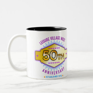 50e Jubileum koffie-Mok Tweekleurige Koffiemok