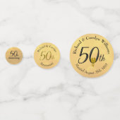 50e Jubileum Lovebirds Confetti (Achterkanten)