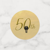 50e Jubileum Lovebirds Confetti (Kleine voorkant)