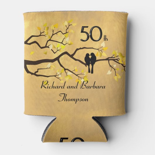 50e Jubileum Lovevogels Aangepast Blikjeskoeler (Voorkant)