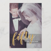 50e Jubileum met foto op achterzijde - diner Menu (Achterkant)