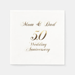 50e Jubileum Ouders Golden Wedding Servet