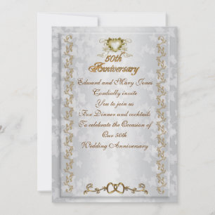 50e Jubileum partijenuitnodiging Victoriaans engel Kaart