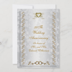 50e Jubileum partijenuitnodiging Victoriaans engel Kaart